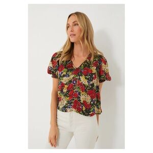 THE GREAT. • The Ponder Top in Hidden Garden Floral